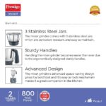 Prestige Mixer Grinder Delight Grey (3 Jar) - Image 5
