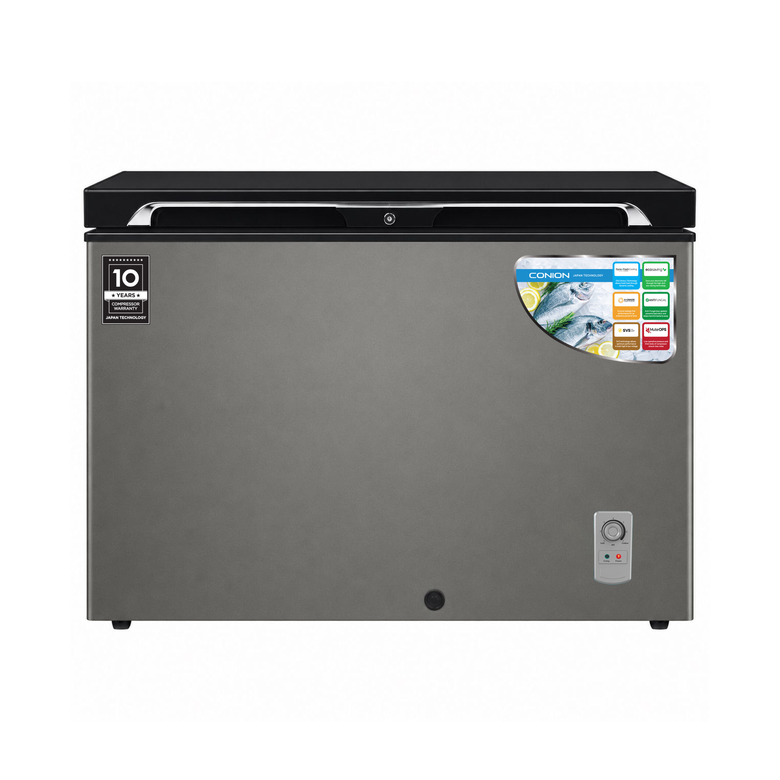 Conion-BE-214GD_01.jpg Conion BE-214GD (Grey) Deep Freezer - Image 1