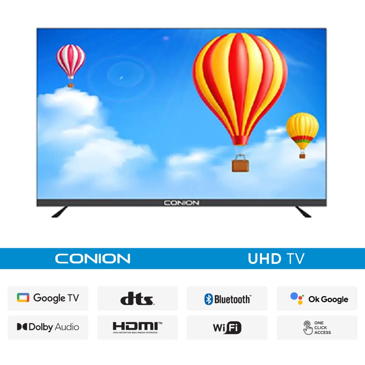 Conion 43" BE-43W9000G UHD 4K Google TV - Image 1