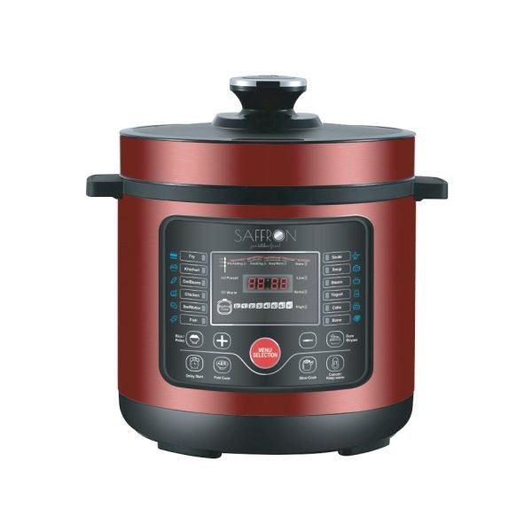 Saffron 5L Electric Pressure Cooker (Red)