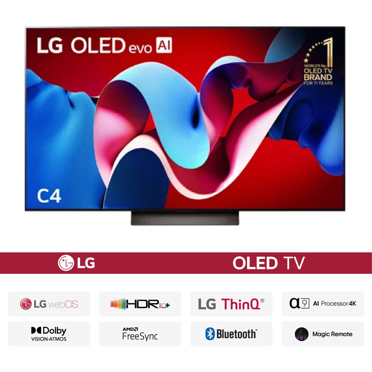 LG OLED evo C4 55" 4K TV (OLED55C4PSA) - Image 1
