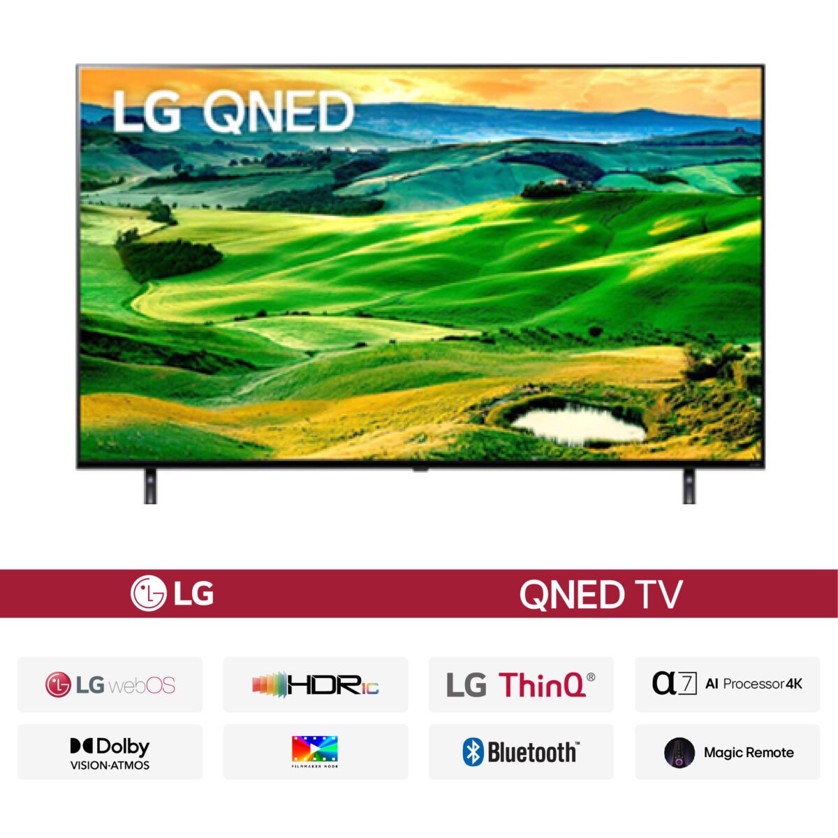 LG QNED80 55" 4K QNED TV (55QNED80SRA) - Image 1