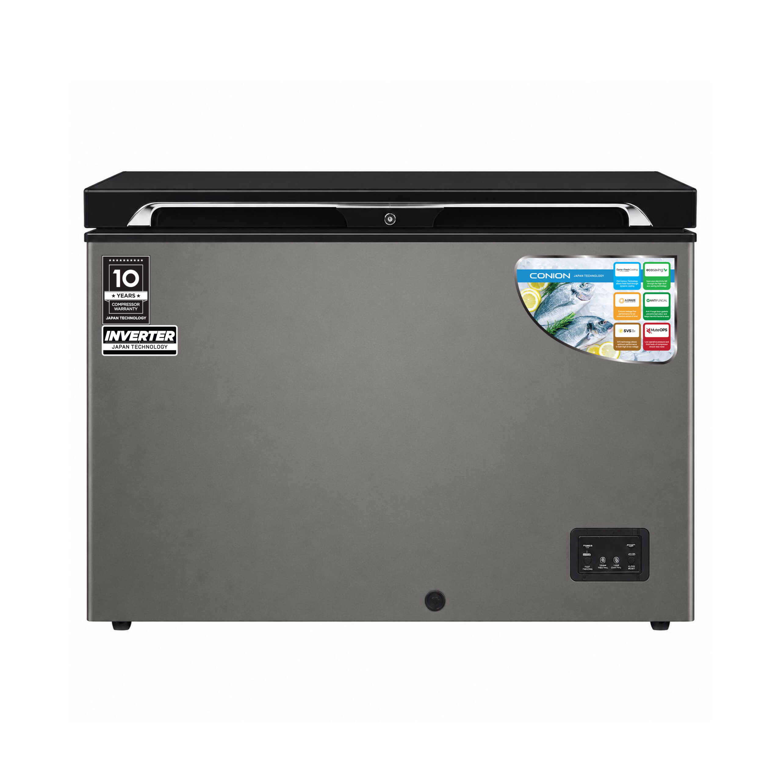 Conion-BE-268GDDD_01.jpg (1) Conion BE-268GDDD (Grey) Deep Freezer - Image 1