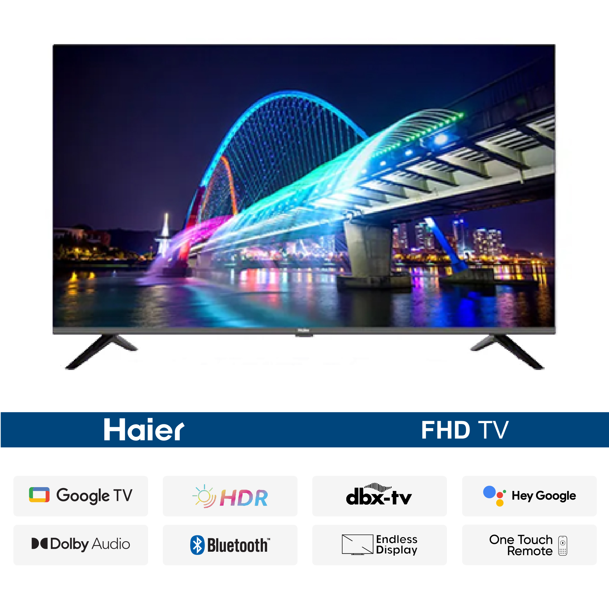 3. Haier H43K800FX 43″ FHD Google TV-01 Haier H43K800FX 43" FHD Google TV - Image 1