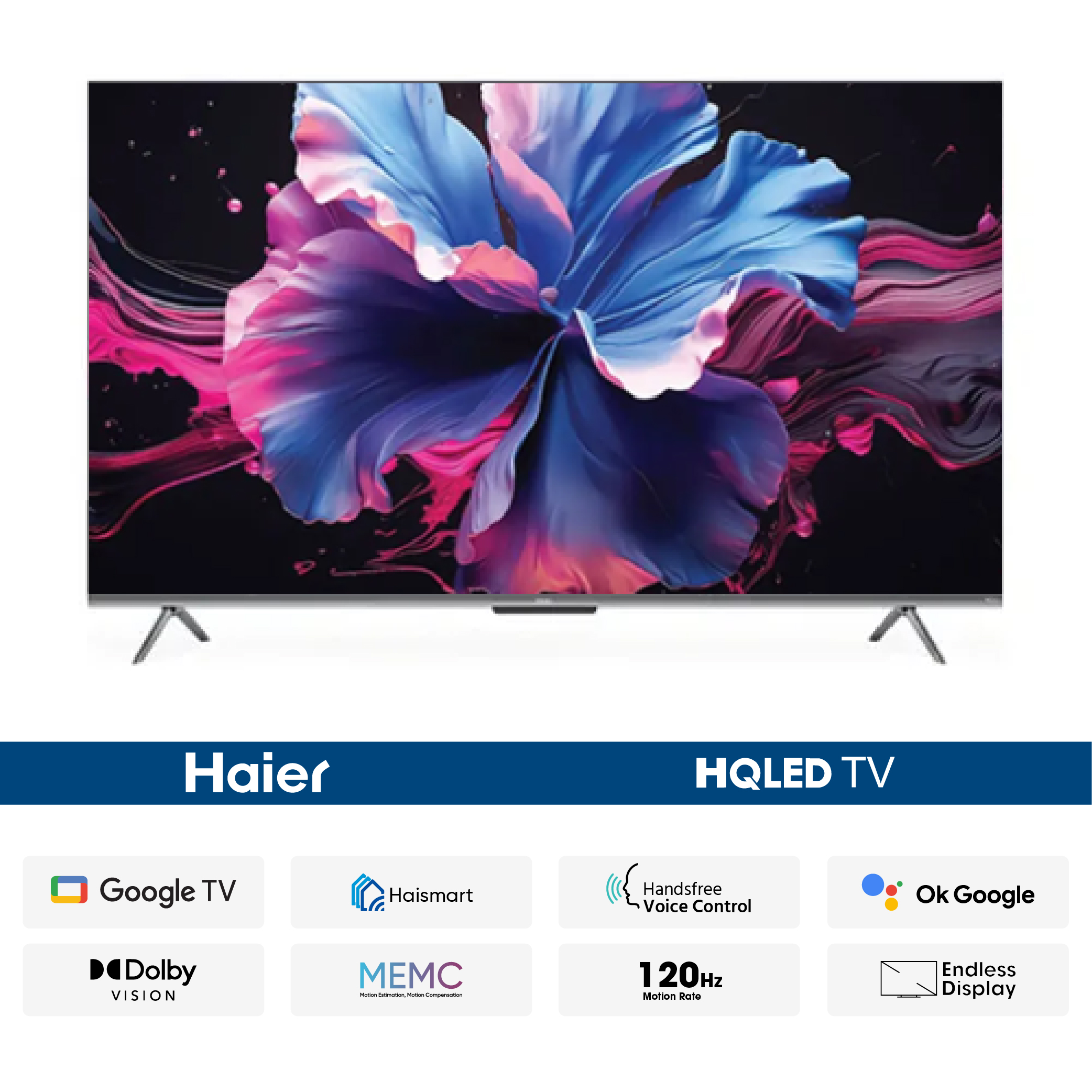 5. Haier H43P7UX 43″ HQLED 4K Google TV-01 Haier H43P7UX 43" HQLED 4K Google TV - Image 1