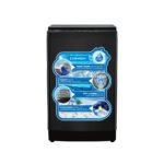 Conion BE-2480ATLG (8 Kg) Black Washing Machine
