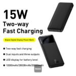 Baseus Bipow Digital Display 10000mAh 15W Black Overseas Edition Power Bank - Image 5