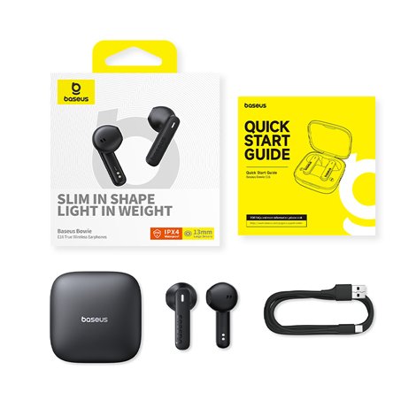 Baseus-Bowie-E16-Pink-TWS-Bluetooth-Earbuds_২ Baseus Bowie E16 Black TWS Bluetooth Earbuds - Image 2