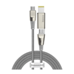 Baseus Flash Series One-for-two Square Head Type-C to C+DC 100W 2m Grey Fast Charging Data Cable