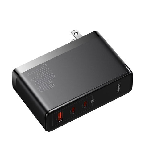 Baseus-GaN5-Pro-2C+U-140W-EU-Black-Fast-Charger_৩ Baseus GaN5 Pro 2C+U 140W EU Black Fast Charger - Image 3