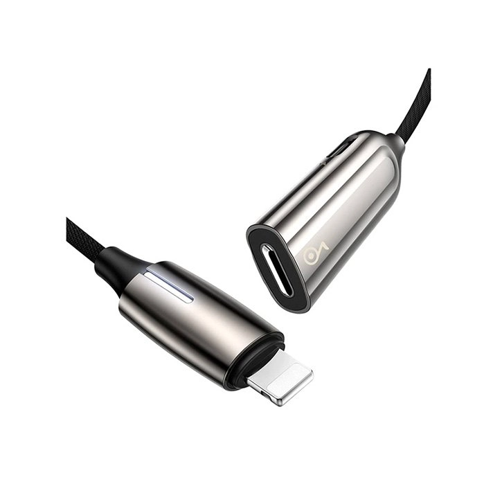 Baseus L55 2-in-1 iP Male to Dual iP Tarnish Female Adapter_2 Baseus L55 2-in-1 iP Male to Dual iP Tarnish Female Adapter - Image 2