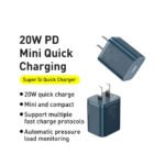 Baseus Super Si QC USB-C 20W CN Blue Charger - Image 2