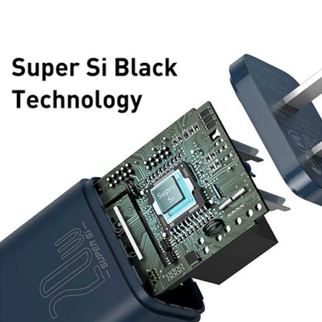 Baseus-Super-Si-QC-USB-C-20W-CN-Blue-Charger_4 Baseus Super Si QC USB-C 20W CN Blue Charger - Image 4