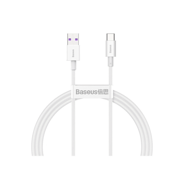 Baseus Superior Series USB to Type-C  66W Fast Charging White Data Cable