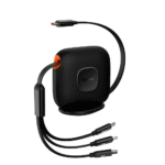 Baseus Traction Series Retractable 3-in-1 Desktop Organizer  Type-C to M+L+C 100W 1.7m  Black Fast Charging Cable