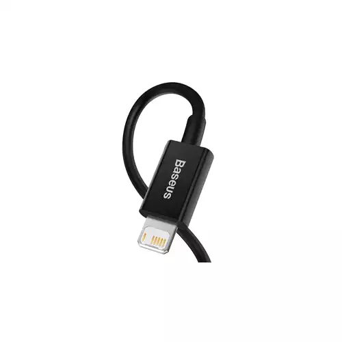 Baseus USB Male to Lightning Male 2M Black Charging & Data Cable_2 Baseus USB Male to Lightning Male 2M Black Charging & Data Cable - Image 2