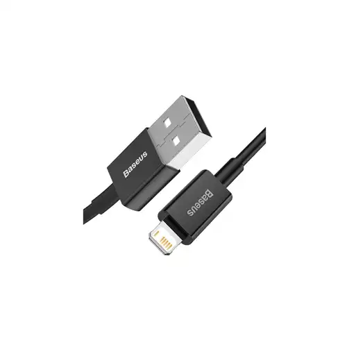 Baseus USB Male to Lightning Male 2M Black Charging & Data Cable_3 Baseus USB Male to Lightning Male 2M Black Charging & Data Cable - Image 3
