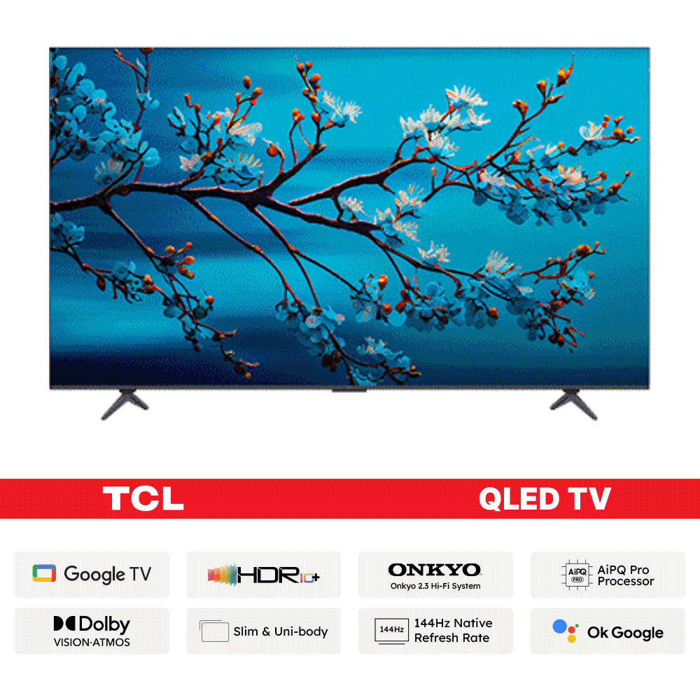 TCL-Bezel-less-55″-55P8K-QLED-4K-SMART_GIF TCL Bezel less 75″ 75P8K QLED 4K SMART Dolby Atmos DTS Voice Control WIFI Google TV - Image 1