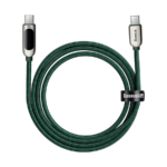 Baseus LED Display Type-C to Type-C 100W 5A Green Fast Charging Data Cable