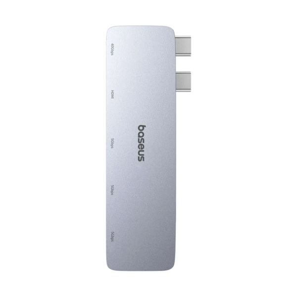 Baseus UltraJoy Series Dual Type-C Male to HDMI, Tri USB 3.0 & Type-C (PD) Female Grey Converter