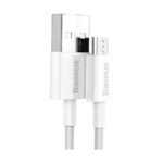 Baseus Male to Micro USB Male  1M USB White Charging Data Cable - Image 2