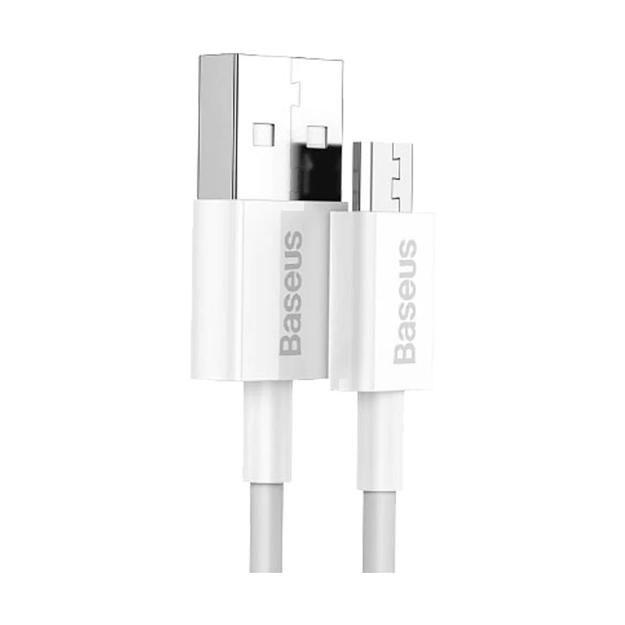 baseus-usb-male-to-micro-usb-male-1-meter-white-21684824542 Baseus Male to Micro USB Male  1M USB White Charging Data Cable - Image 2