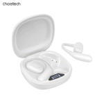 Choetech OWS External Earhook Style Digital LED Display white Earphone TWS