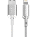 Vyvylabs Crystal Series USB to iP 2.4A White Fast Charging Data Cable