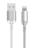Vyvylabs Crystal Series USB to iP 2.4A White Fast Charging Data Cable