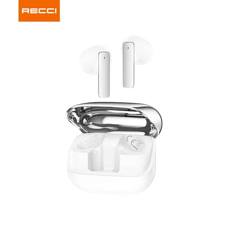 product_images-1759730139285-496907685 Recci REP-W80 White High-Pitched Wireless Earbuds - Image 1