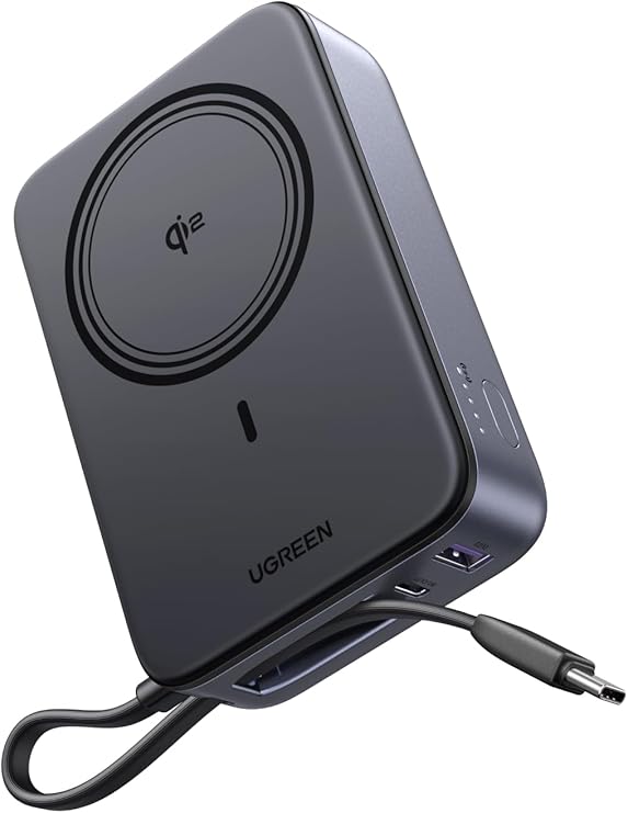 510aN-3EBBL._AC_SY741_ UGREEN 20000mAh 30W Qi2 15W Magsafe Magnetic Built-in Cable USB - Image 1