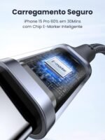 UGREEN USB-C to USB-C PD Fast Charging Cable 5A Max Black 1m - Image 3