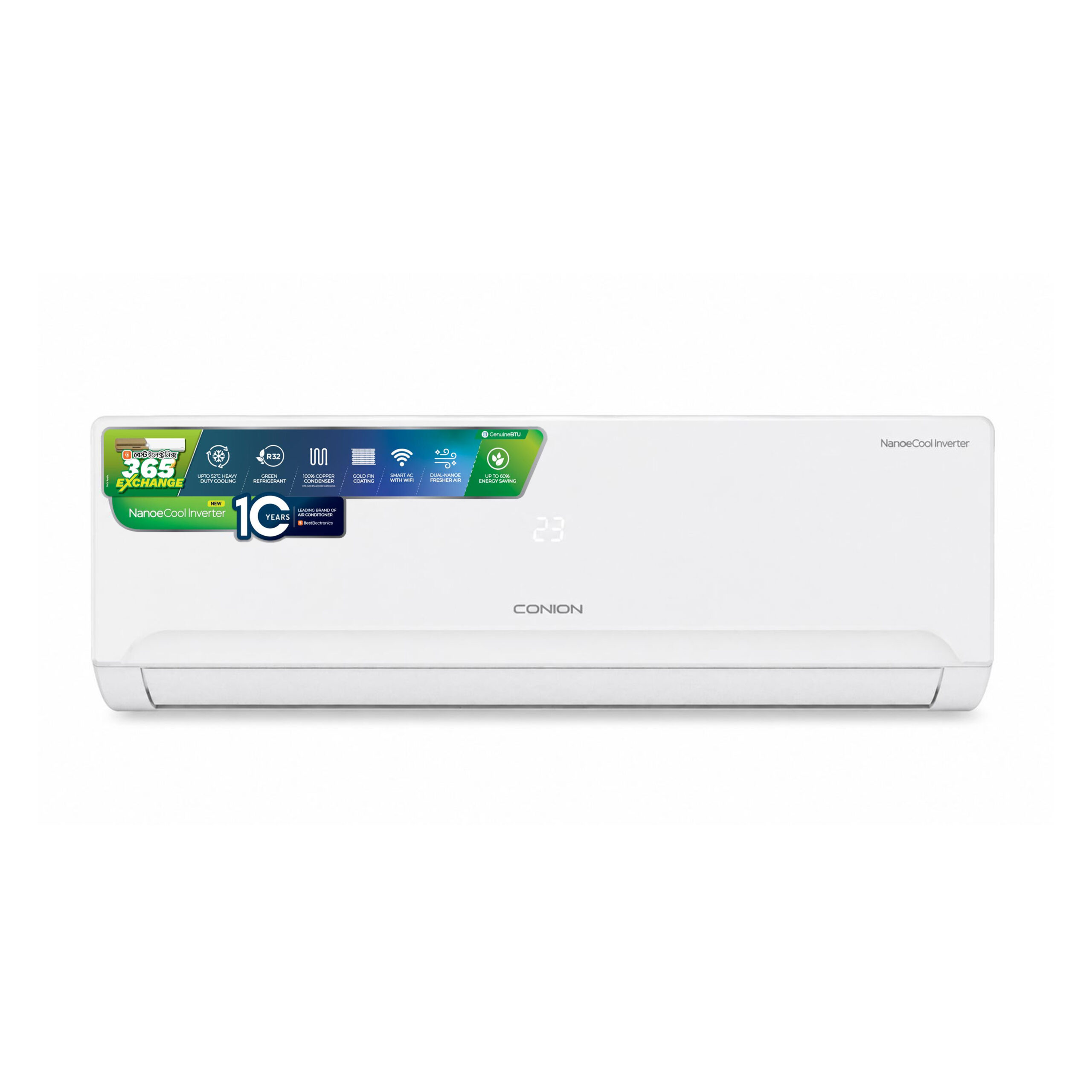 Conion-NanoeCool-Inverter.jpg (1) Conion BEW-NC12KRNV 1 Ton Inverter (NanoeCool) Air Conditioner - Image 1