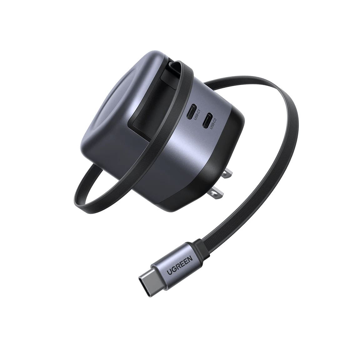 e30237c65bf10f62935b039cf144ab01_d61acbea-ed52-4788-873e-844de6a34a5d UGREEN 45W GaN Fast Charger with Retractable Cable - Image 1