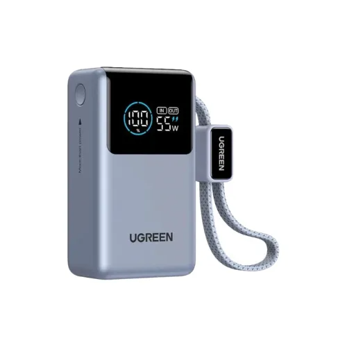 pb727-nexode-02-500x500 UGREEN 10000mAh 55W Nexode Pro Smart Digital Display Mini Power Bank with Build-in Type-C Cable - Image 1