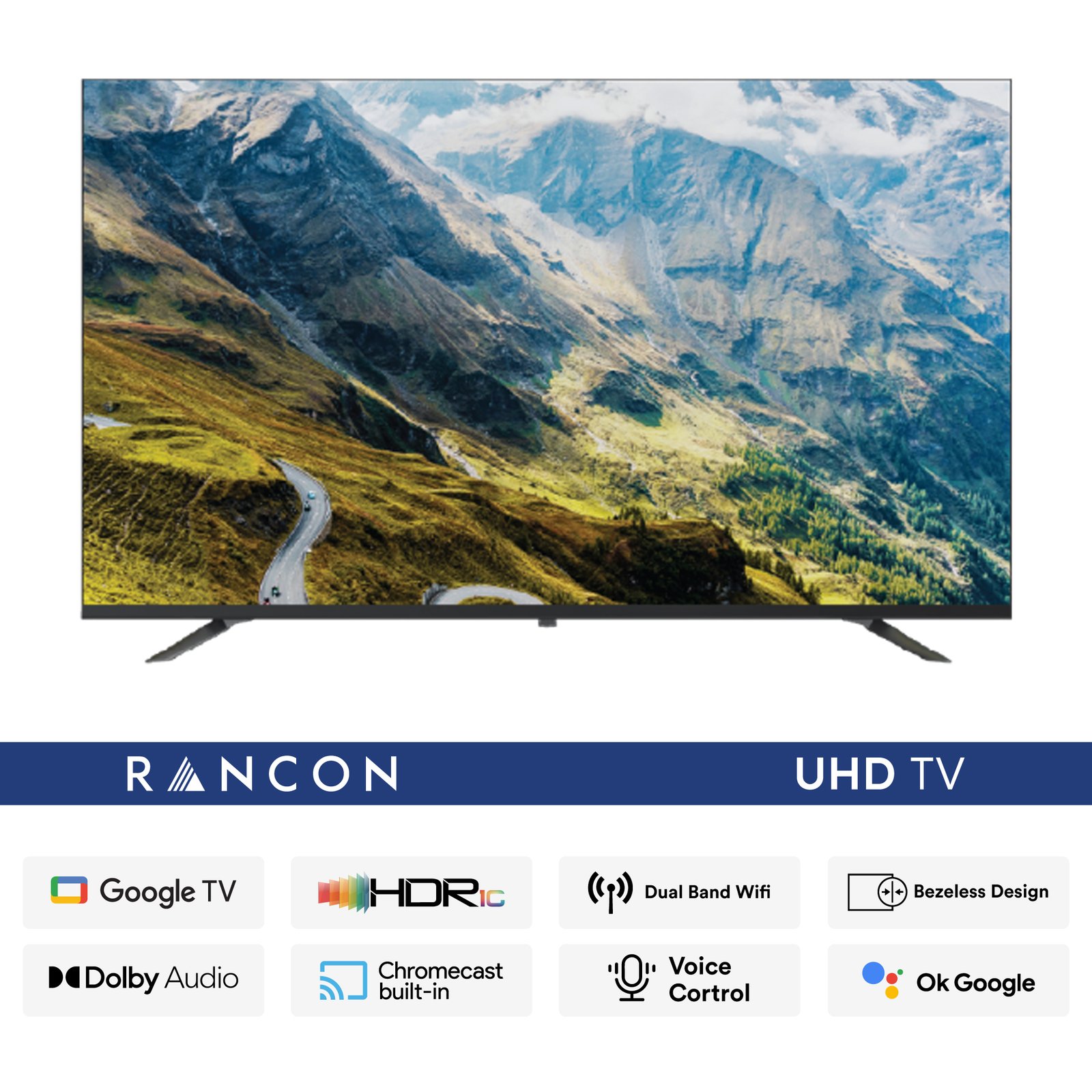 6. Rancon 43″ RT8200UA43 UHD (4K) Google TV-01 Rancon 43" RT8200UA43 UHD (4K) Google TV - Image 1
