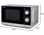 Sharp R-20GB-BK 20L Solo Microwave Oven - Image 2