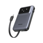 UGREEN PB511 30W 10000mAh Black Power Bank with Built-in Cable