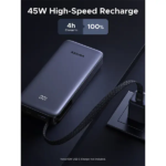 UGREEN PB536 20000mAh 45W Power Bank with Built-in Cable - Image 3